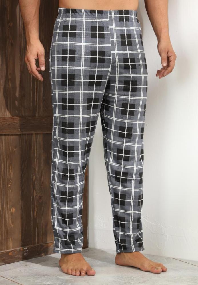 Pantaloni de Pijama ,Big Size ,Barbati,Culoare Gri cu Negru,Engros
